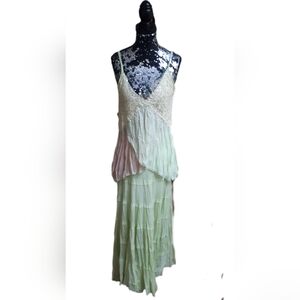 Vintage Lime Green Green Skirt And Matching Camisole